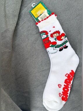 Vintage 1997 Snowden & Friends Raggedy Ann & Andy  SOCKS Womens 90s